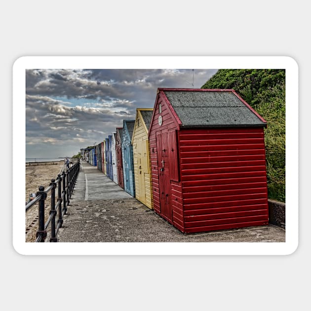 Colourful Beach Huts Magnet by avrilharris